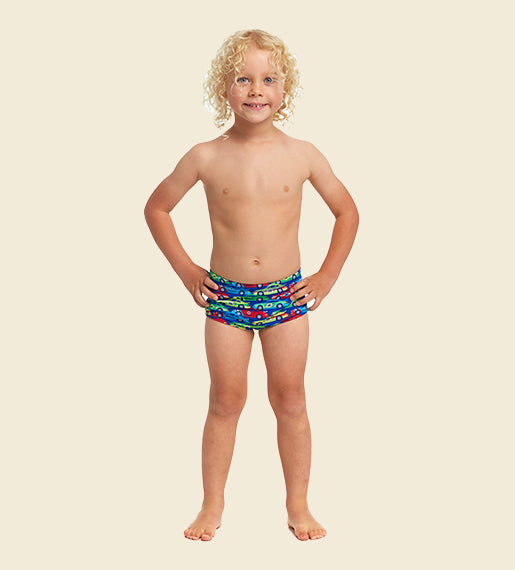 Car Stacker - Funky Trunks Toddler Boys' Printed Trunks