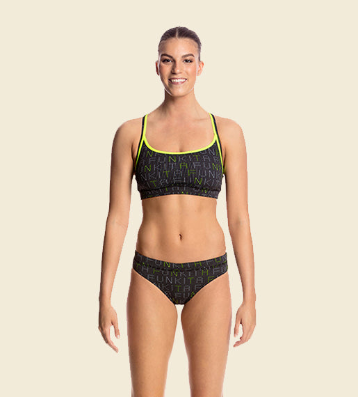 Binary Babe - Funkita Sports Swim Bikini Top and Brief