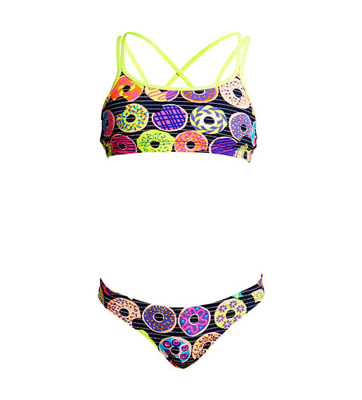 Dunking Donut - Funkita Girls' Criss Cross Back Two-Piece