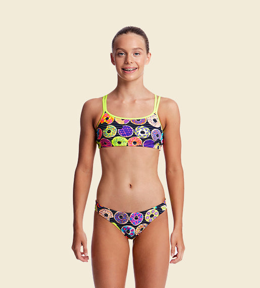 Dunking Donut - Funkita Girls' Criss Cross Back Two-Piece