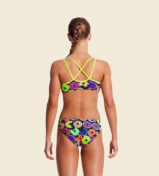 Dunking Donut - Funkita Girls' Criss Cross Back Two-Piece