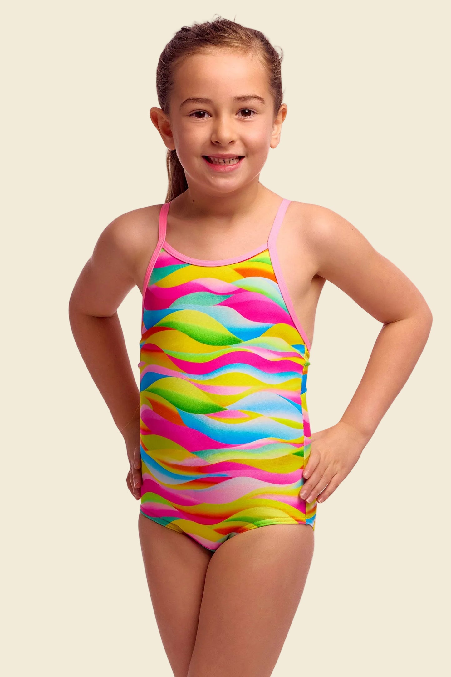 Maybe Wavy - Funkita Toddler Girls' Printed One Piece