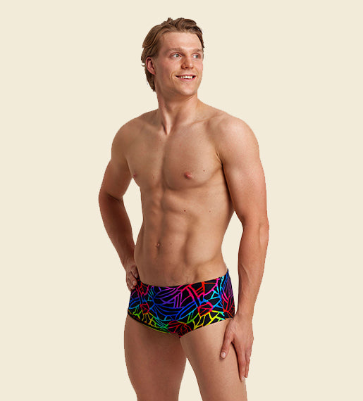 Rainbow Web - Funky Trunks Sidewinder Trunks