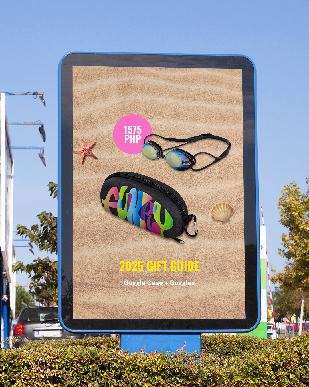 Colour Funk Goggle Case + Cracked Gold Goggles