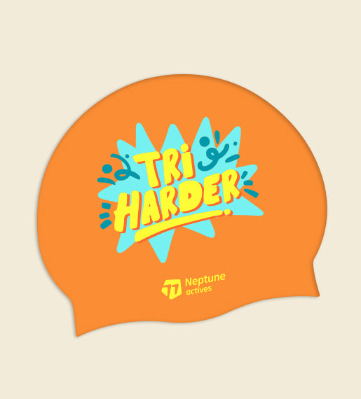 TRI Harder - Neptune Silicone Swim Cap